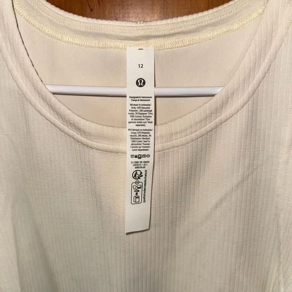 Lululemon Athletica Cream Ribbed soft streme dress - Picture 3 of 5